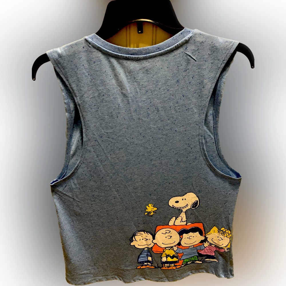 Snoopy, Woodstock & PEANUTS Gang Sleeveless T-shirt, Muscle Tee size L - Picture 2 of 7
